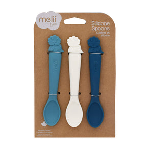 MELII LUXE SILICONE SPOONS 3 PACK - DINOSAUR