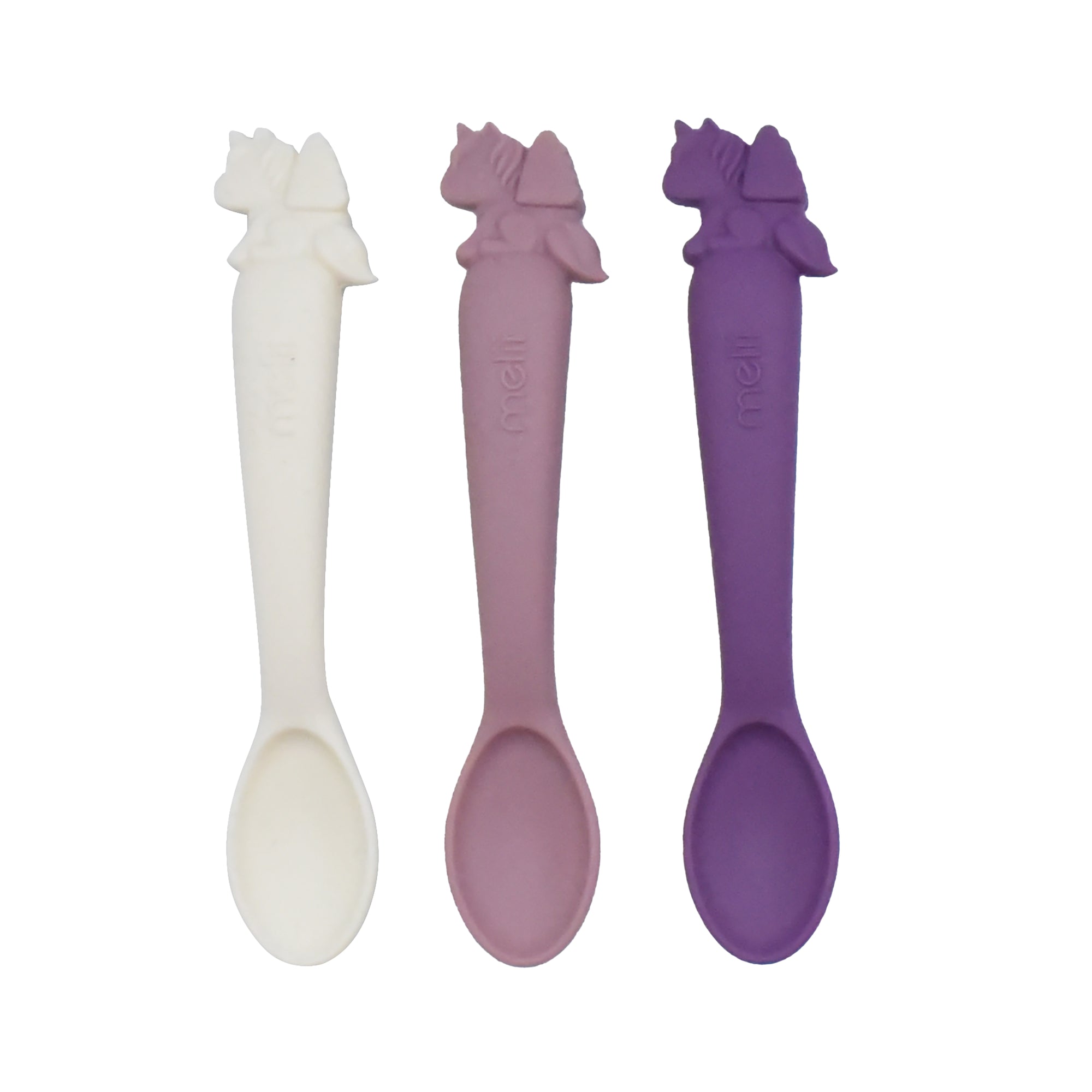 MELII LUXE SILICONE SPOONS 3 PACK - UNICORN