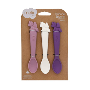 MELII LUXE SILICONE SPOONS 3 PACK - UNICORN