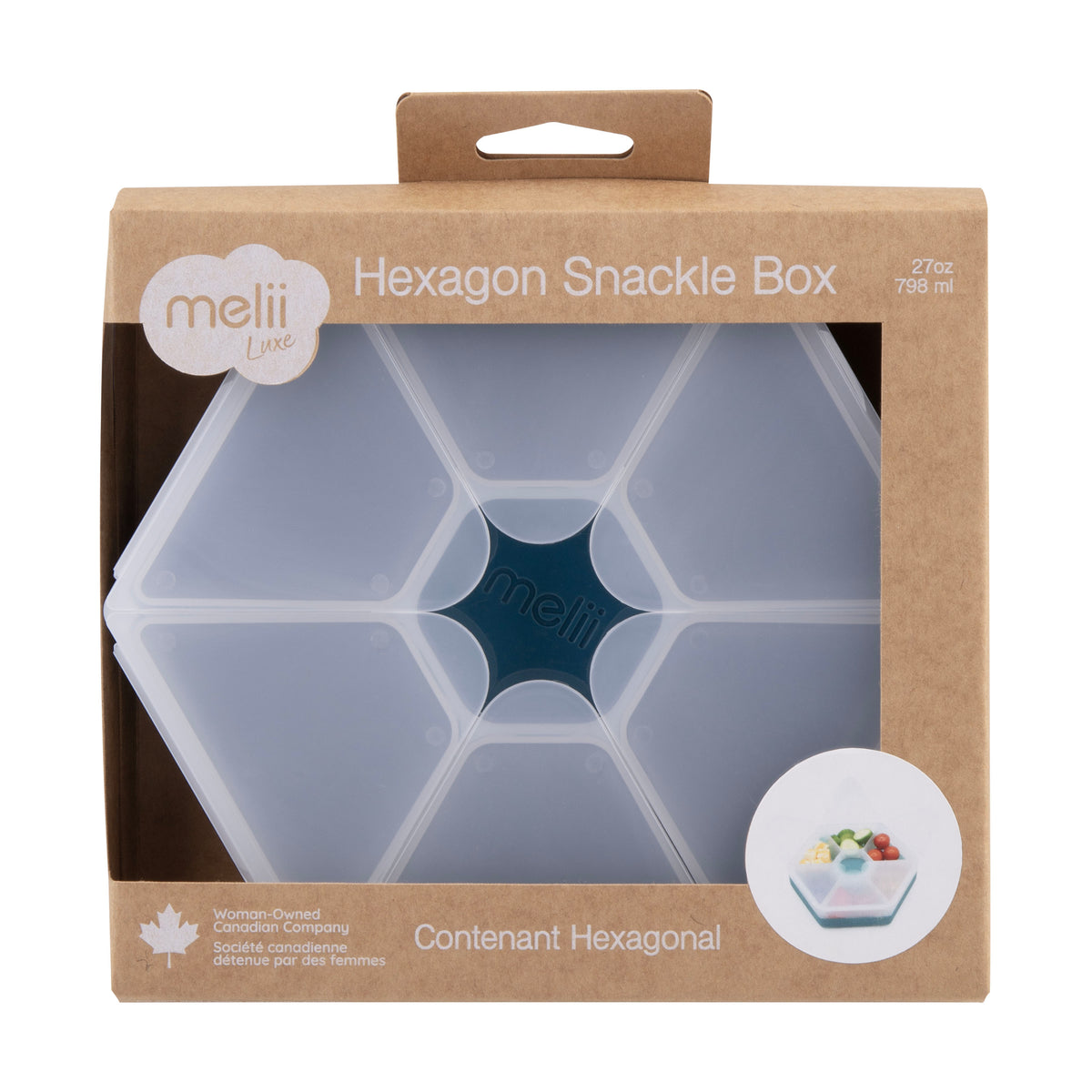 MELII LUXE HEXAGON SNACKLE BOX - Blue