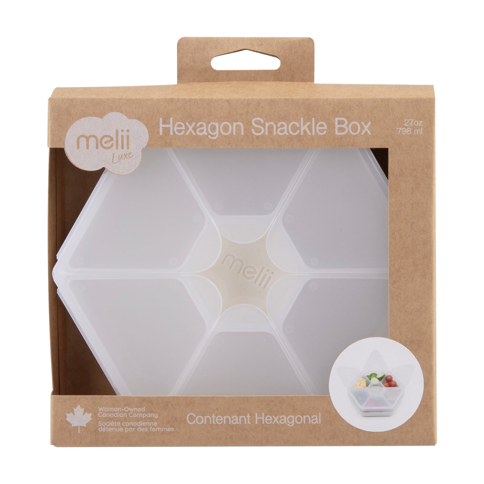 MELII LUXE HEXAGON SNACKLE BOX - Ivory