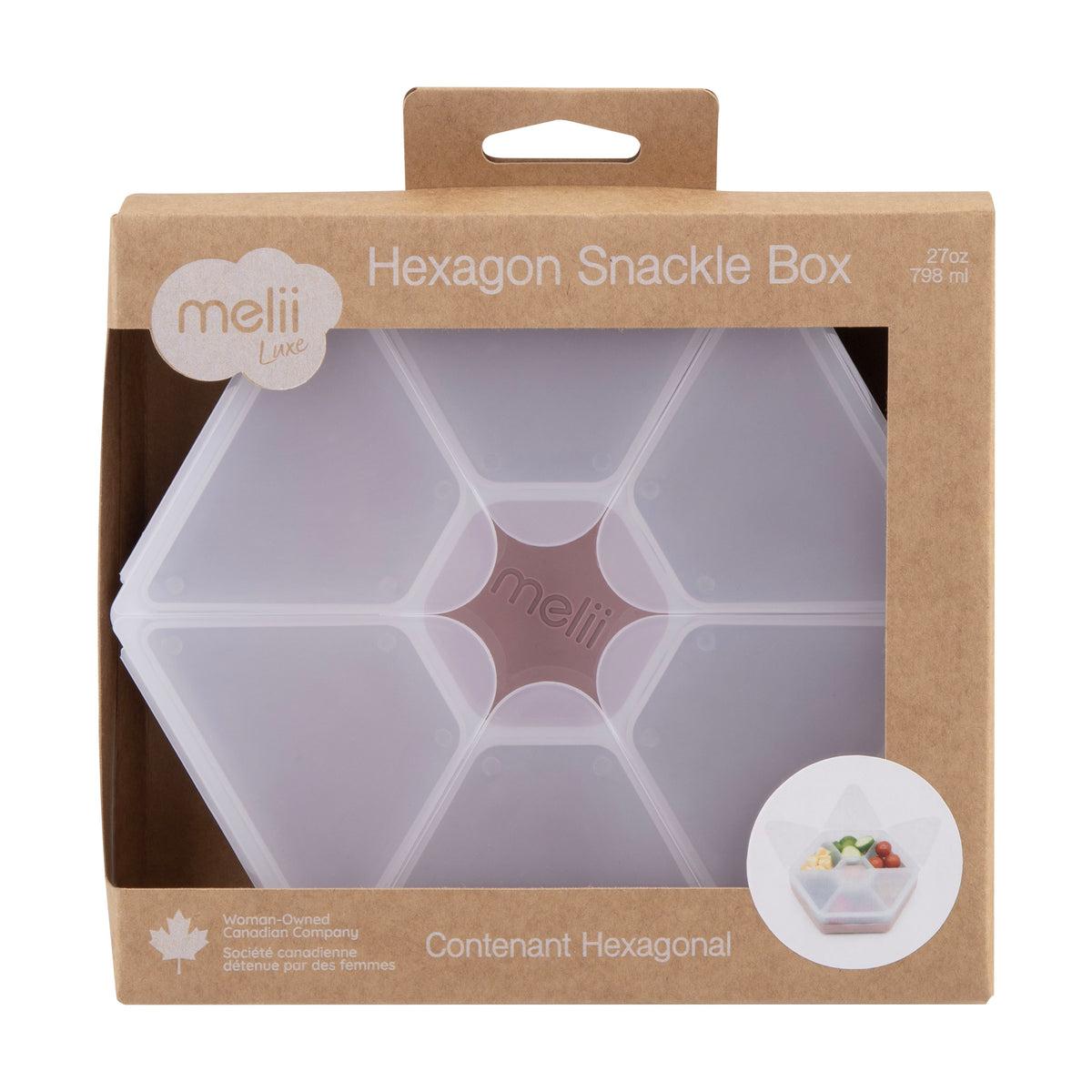 MELII LUXE HEXAGON SNACKLE BOX - Pink