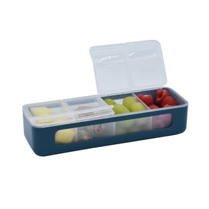 MELII LUXE 4 COMPARTMENT SNACK BOX - BLUE