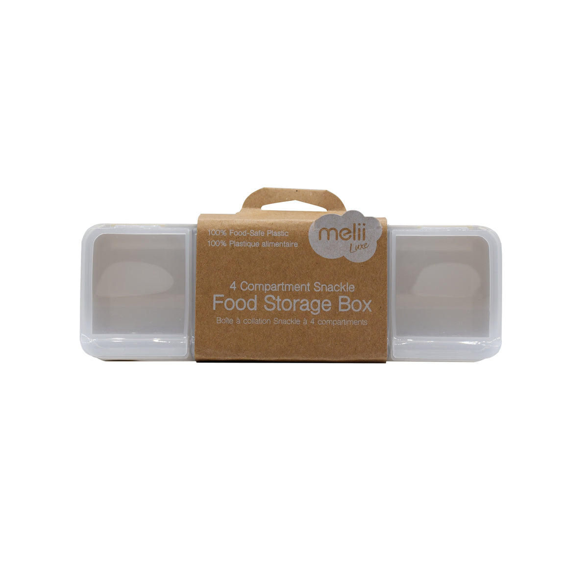 MELII LUXE 4 COMPARTMENT SNACK BOX - IVORY