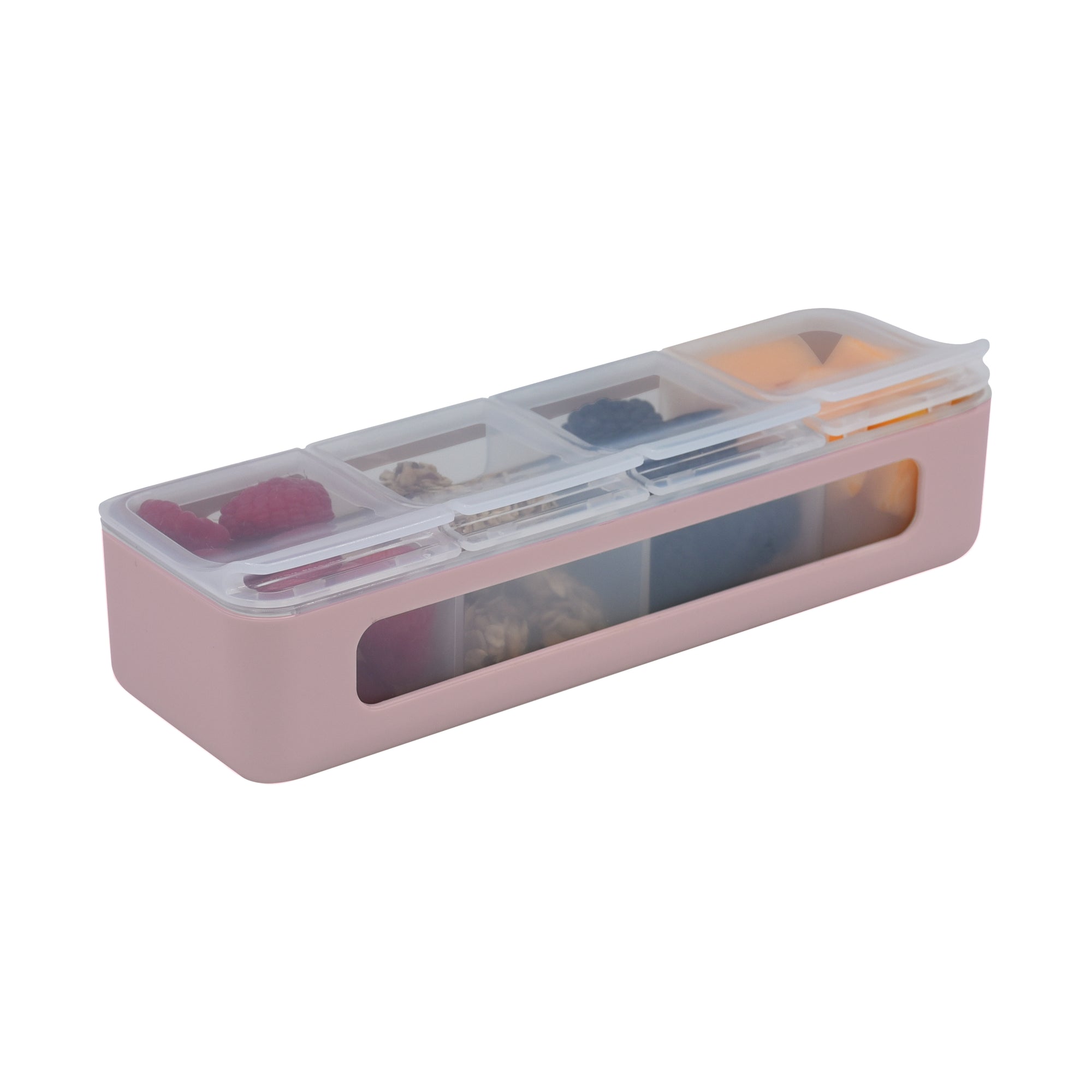 MELII LUXE 4 COMPARTMENT SNACK BOX - PINK