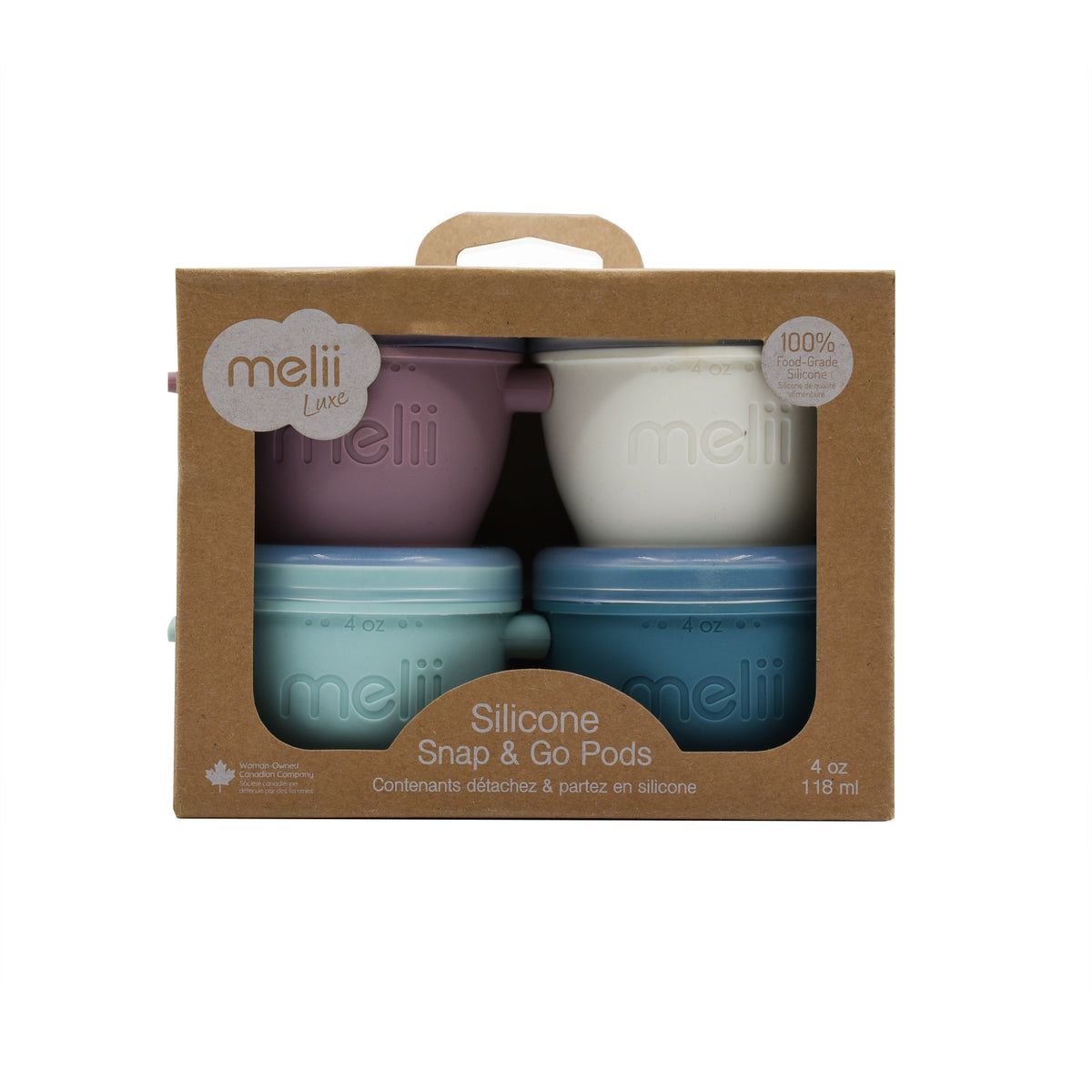 MELII LUXE SNAP &amp; GO PODS SET 4 (4OZ/120ML)