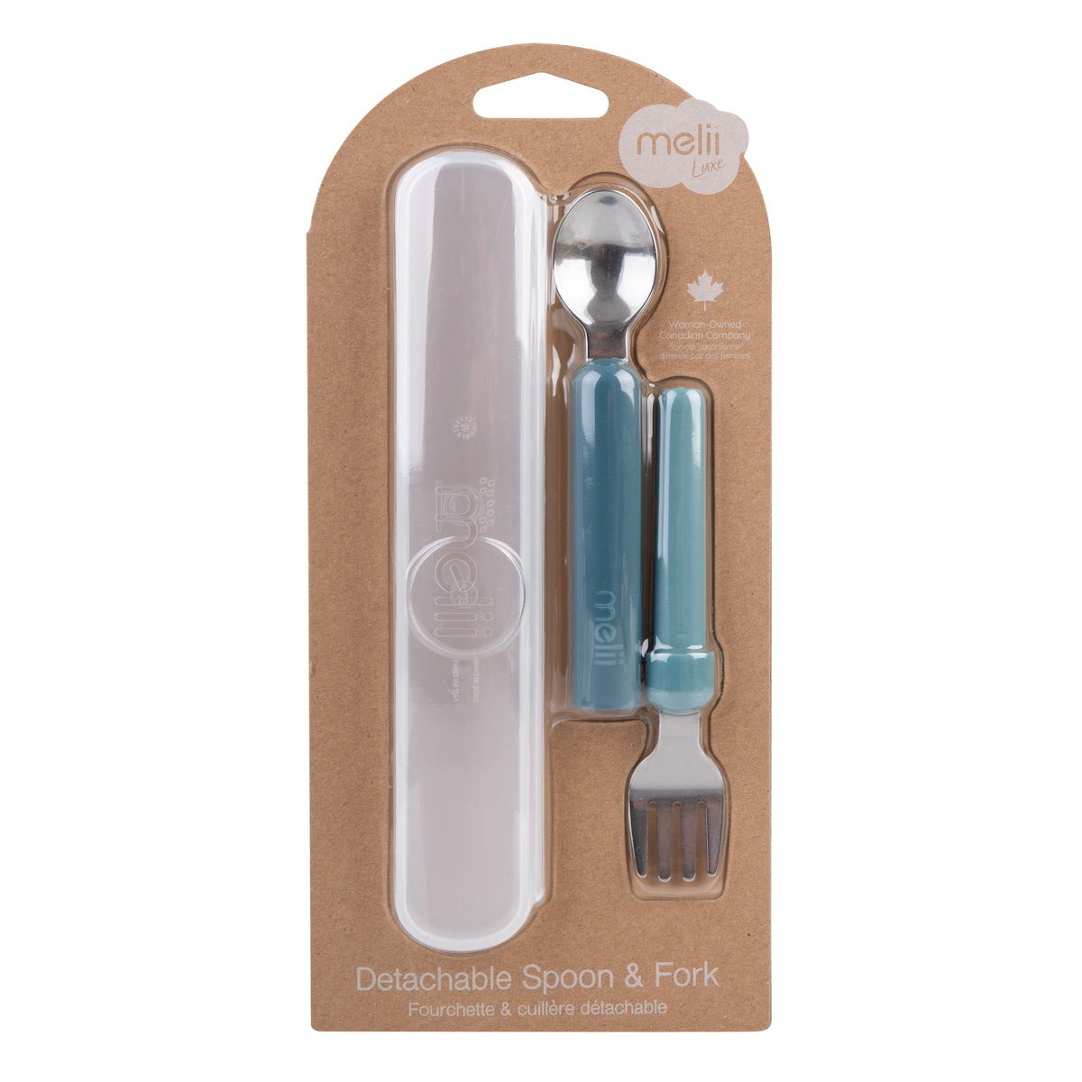 MELII LUXE DETACHABLE SPOON &amp; FORK - BLUE
