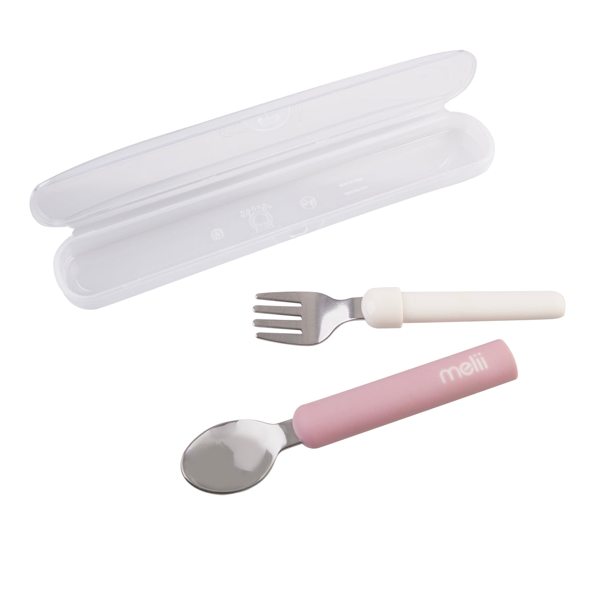MELII LUXE DETACHABLE SPOON &amp; FORK - PINK