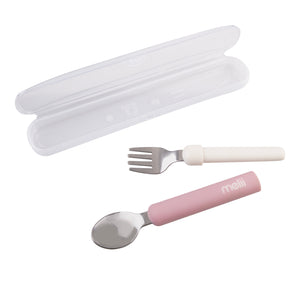 MELII LUXE DETACHABLE SPOON & FORK - PINK