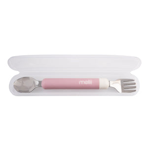 MELII LUXE DETACHABLE SPOON & FORK - PINK