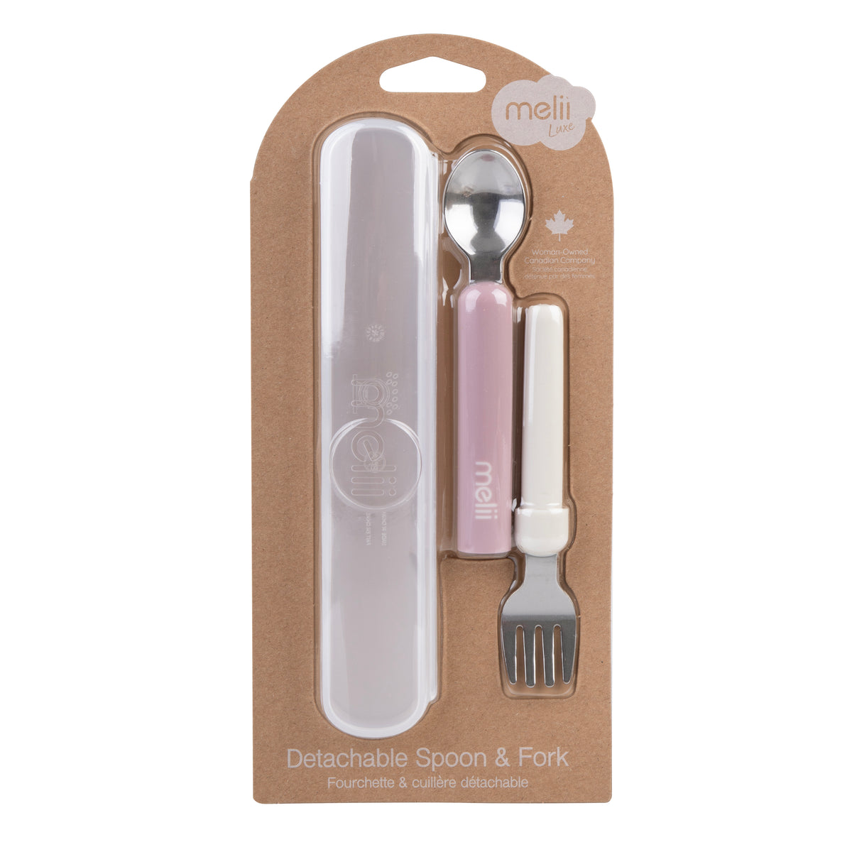 MELII LUXE DETACHABLE SPOON &amp; FORK - PINK