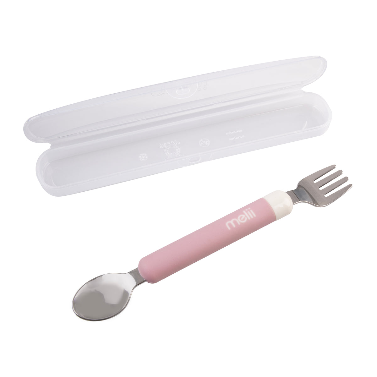 MELII LUXE DETACHABLE SPOON &amp; FORK - PINK