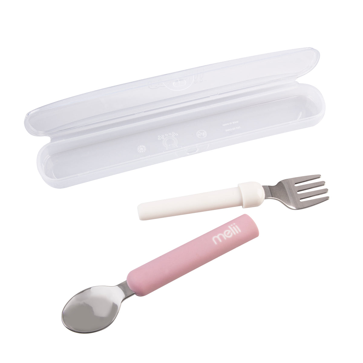 MELII LUXE DETACHABLE SPOON &amp; FORK - PINK