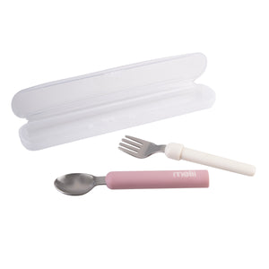 MELII LUXE DETACHABLE SPOON & FORK - PINK