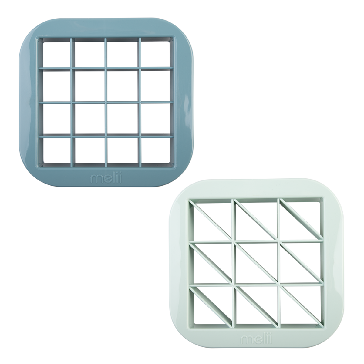 MELII LUXE BITE SIZE SANDWICH CUTTERS SET 2 - BLUE/MINT