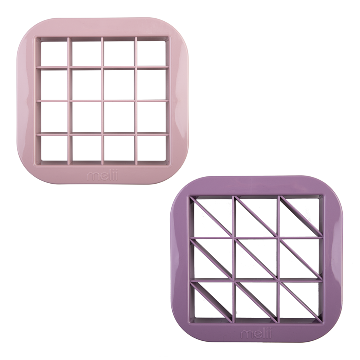 MELII LUXE BITE SIZE SANDWICH CUTTERS SET 2 - PINK/PURPLE