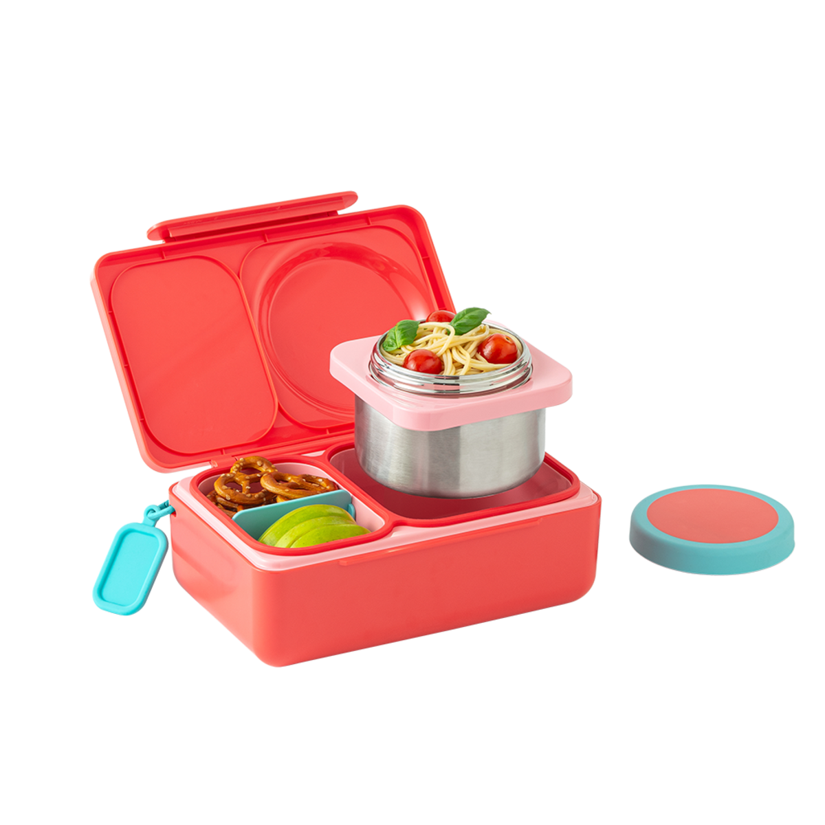 OMIEBOX UP HOT &amp; COLD BENTO BOX - CHERRY PINK