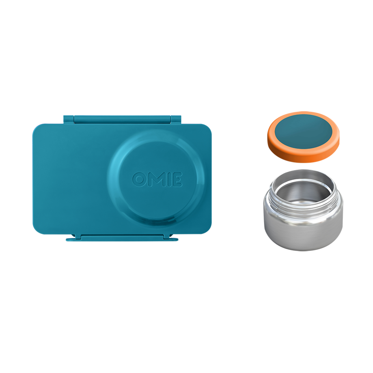 OMIEBOX UP HOT &amp; COLD BENTO BOX - TEAL GREEN
