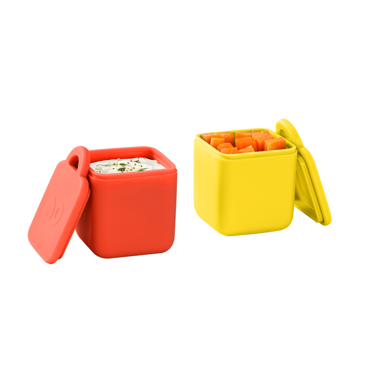 OMIE OMIEDIP SILICONE DIP CONTAINERS SET 2 - RED/YELLOW