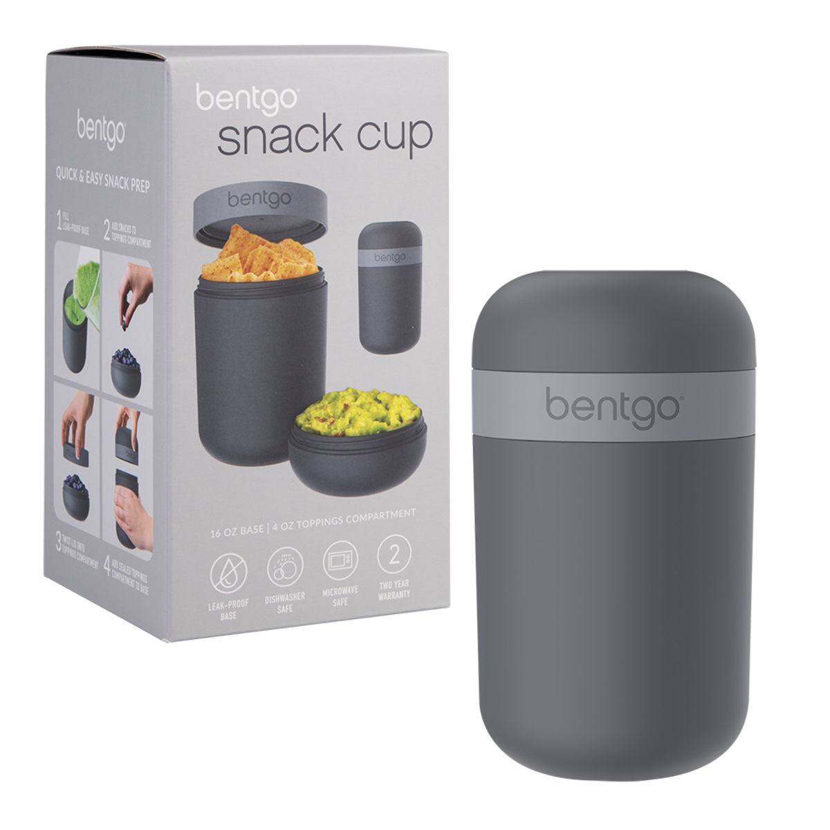 BENTGO SNACK CUP 590ML -DARK GREY