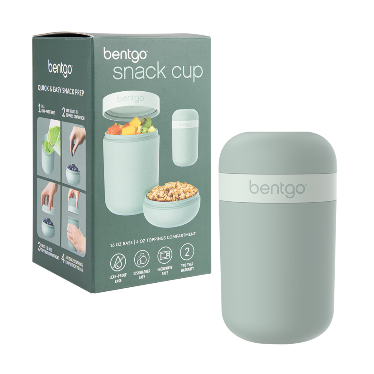 BENTGO SNACK CUP 590ML - MINT GREEN