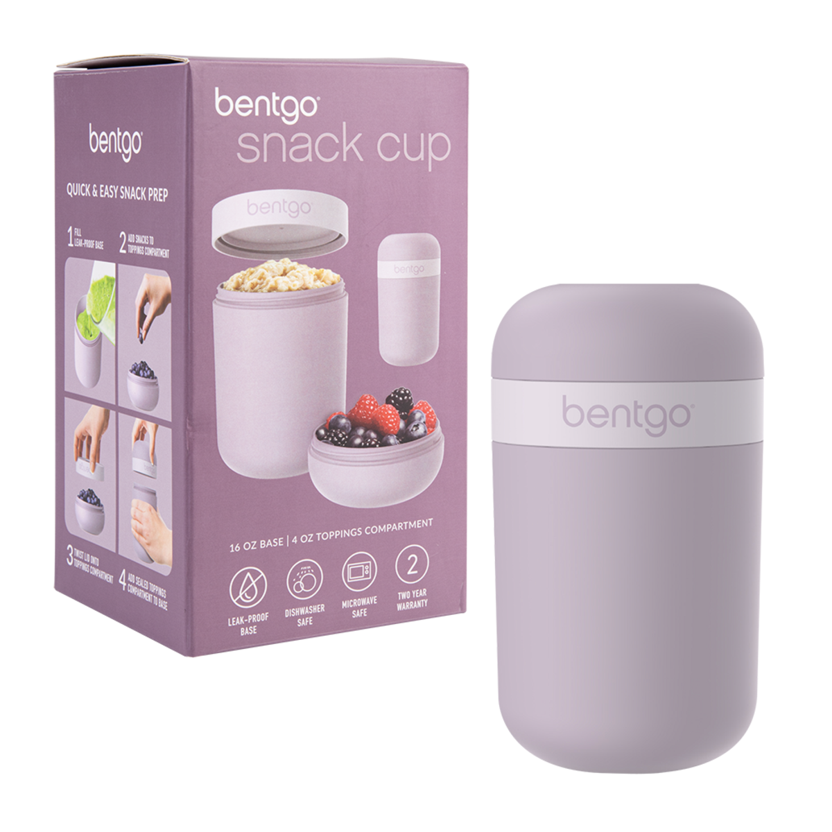 BENTGO SNACK CUP 590ML - ORCHID