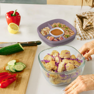 BENTGO ALL-IN-ONE GLASS SALAD CONTAINER - Lavender
