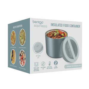 BENTGO STAINLESS STEEL INSULATED FOOD CONTAINER 560ML - Aqua