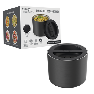 BENTGO STAINLESS STEEL INSULATED FOOD CONTAINER 560ML - Carbon Black