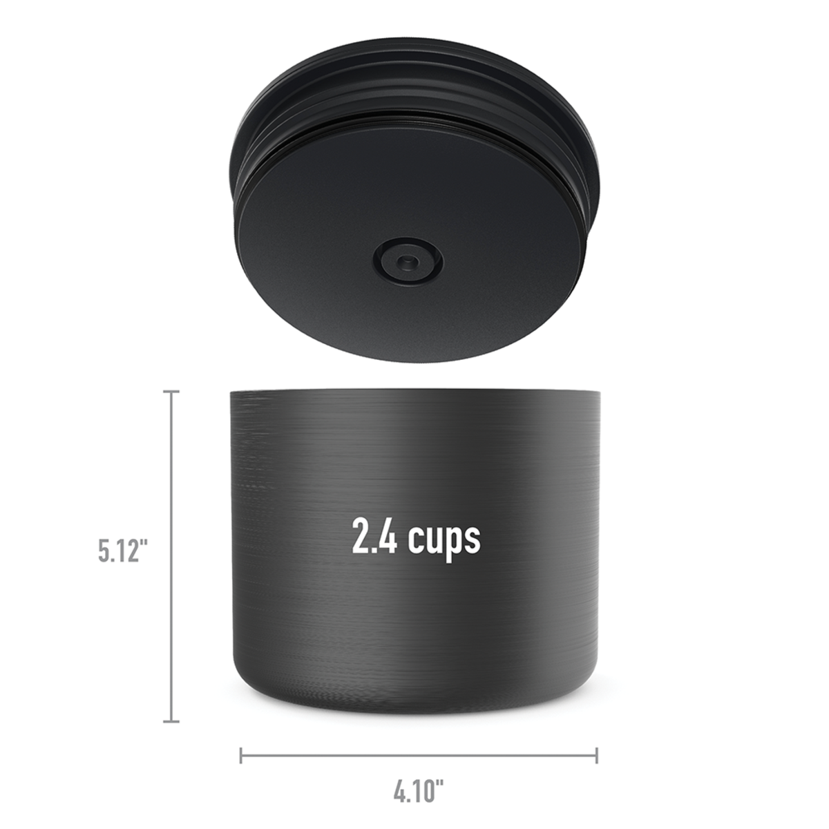 BENTGO STAINLESS STEEL INSULATED FOOD CONTAINER 560ML - Carbon Black