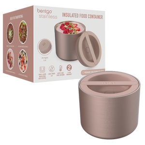 BENTGO STAINLESS STEEL INSULATED FOOD CONTAINER 560ML -Rose Gold