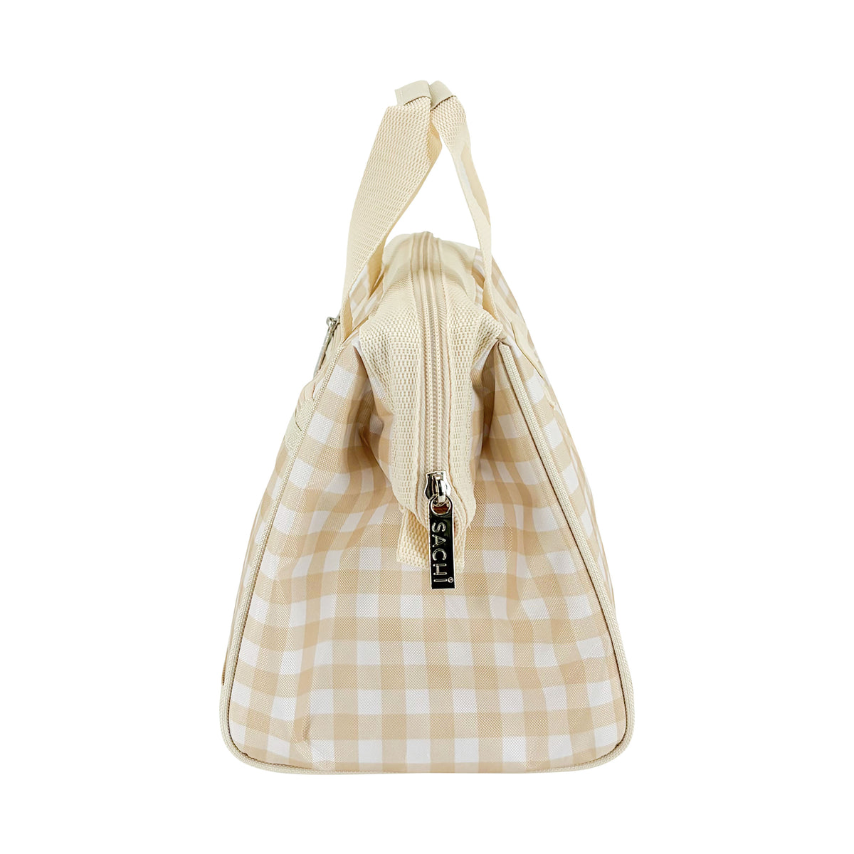 SACHI 'STYLE 34' INSULATED LUNCH BAG - BEIGE GINGHAM