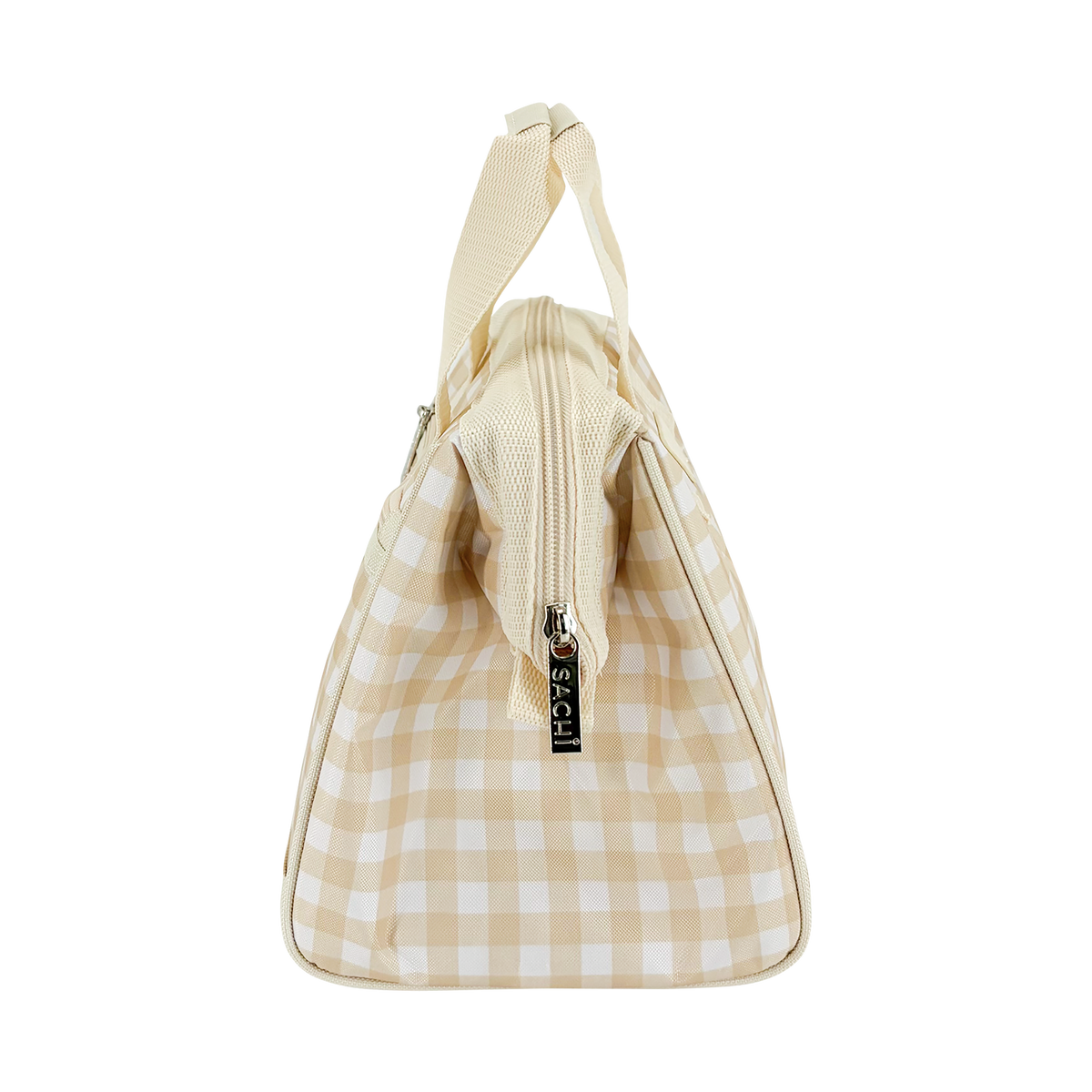 SACHI 'STYLE 34' INSULATED LUNCH BAG - BEIGE GINGHAM