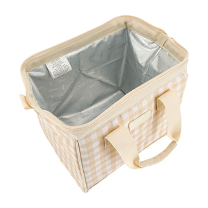 SACHI 'STYLE 34' INSULATED LUNCH BAG - BEIGE GINGHAM