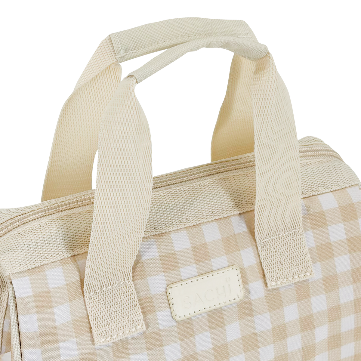 SACHI 'STYLE 34' INSULATED LUNCH BAG - BEIGE GINGHAM