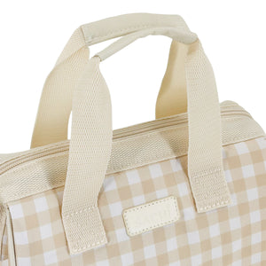 SACHI 'STYLE 34' INSULATED LUNCH BAG - BEIGE GINGHAM