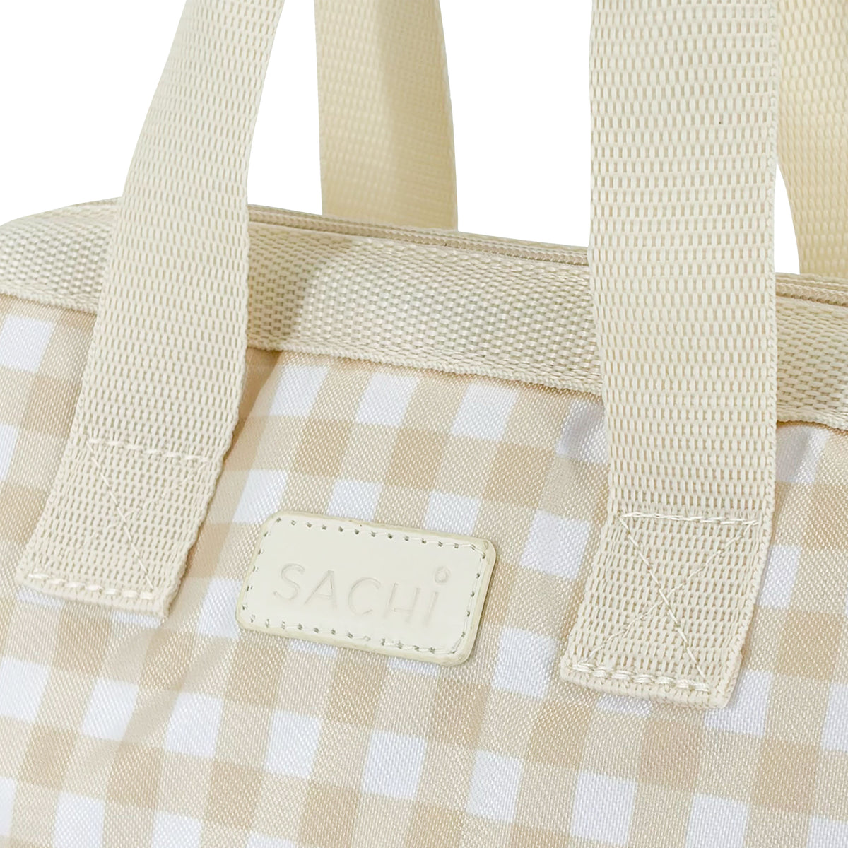 SACHI 'STYLE 34' INSULATED LUNCH BAG - BEIGE GINGHAM