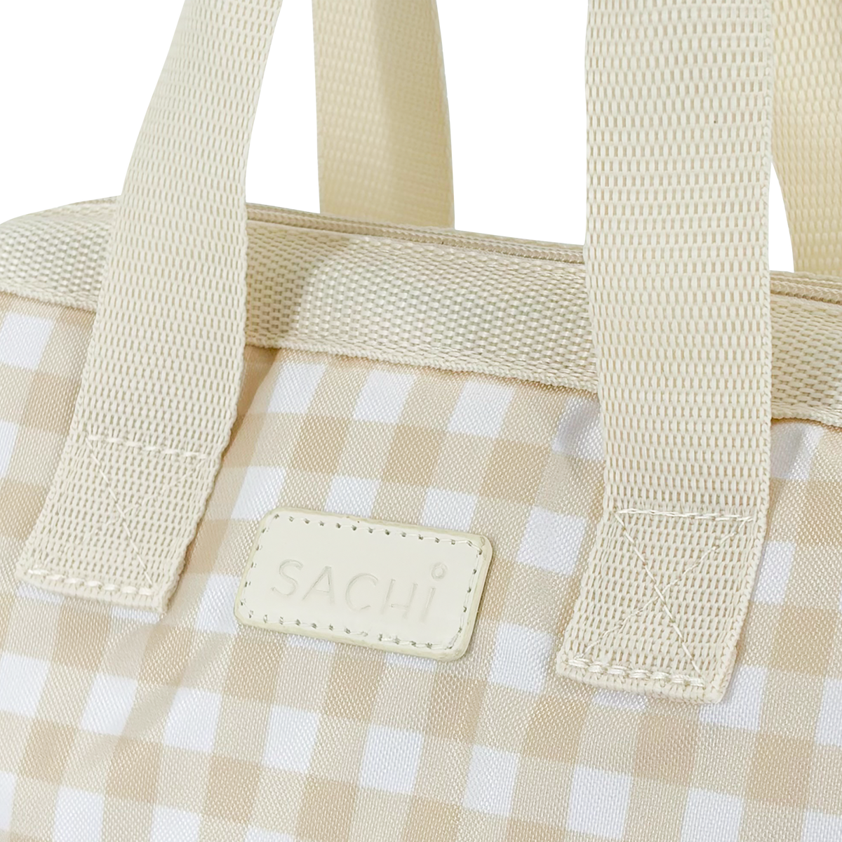 SACHI 'STYLE 34' INSULATED LUNCH BAG - BEIGE GINGHAM