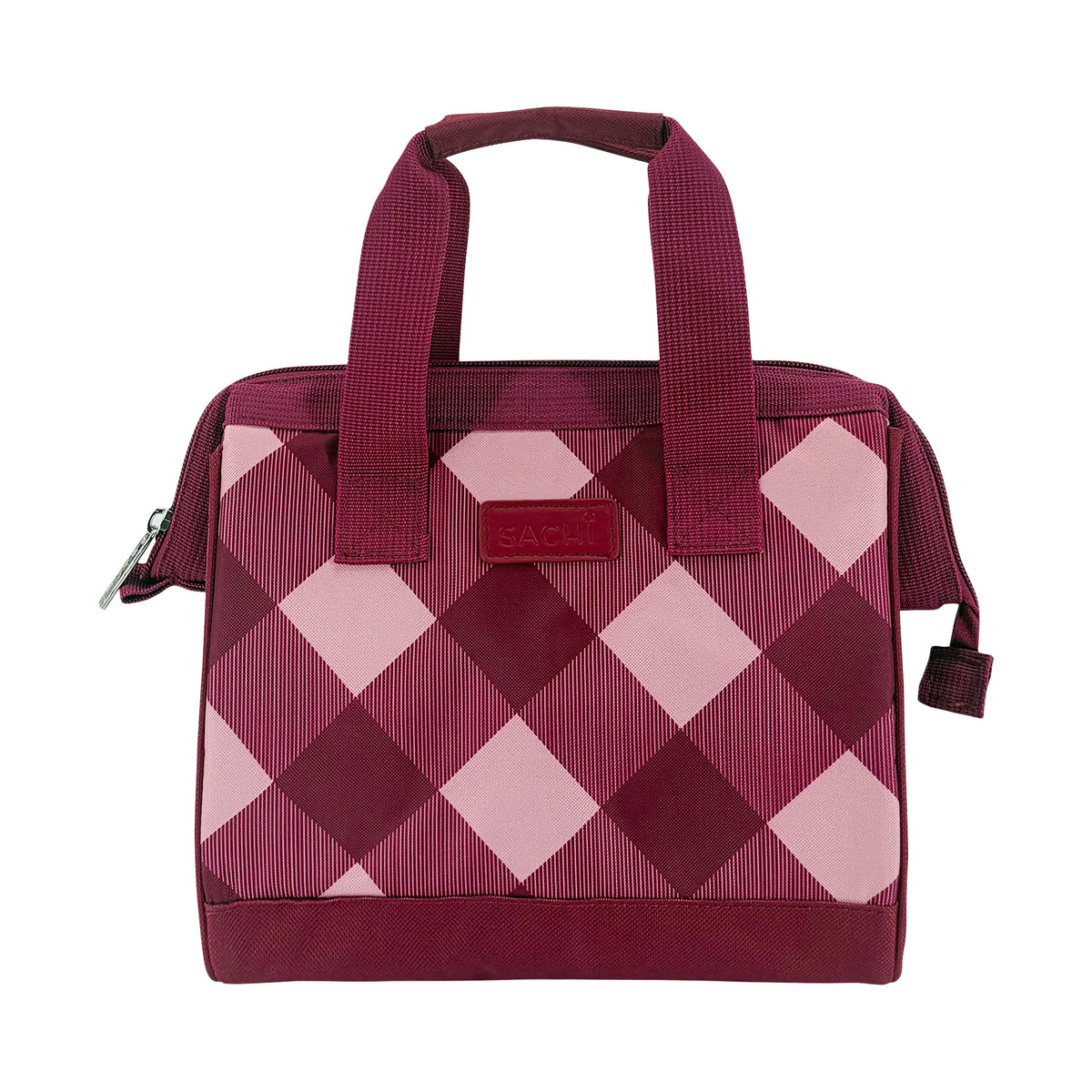 SACHI 'STYLE 34' INSULATED LUNCH BAG - BURGUNDY TARTAN