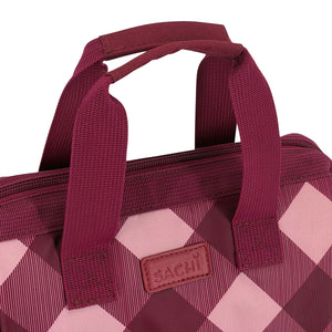 SACHI 'STYLE 34' INSULATED LUNCH BAG - BURGUNDY TARTAN