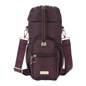 SACHI CROSSBODY INSULATED BOTTLE BAG  - BORDEAUX