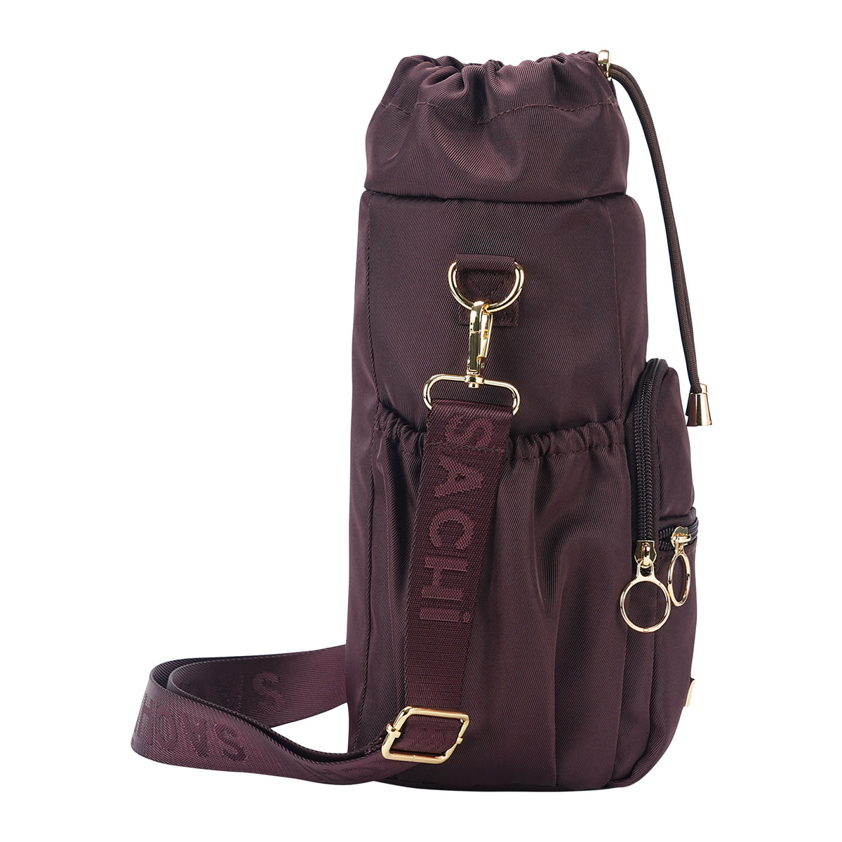 SACHI CROSSBODY INSULATED BOTTLE BAG  - BORDEAUX