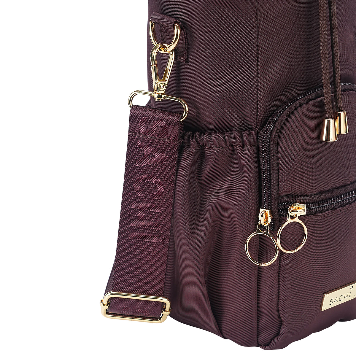 SACHI CROSSBODY INSULATED BOTTLE BAG  - BORDEAUX
