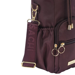 SACHI CROSSBODY INSULATED BOTTLE BAG  - BORDEAUX