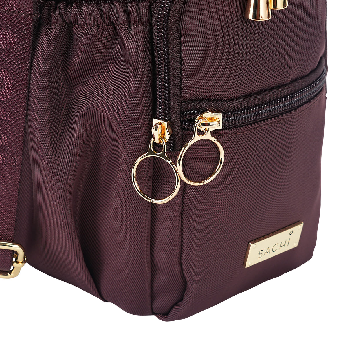 SACHI CROSSBODY INSULATED BOTTLE BAG  - BORDEAUX