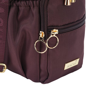 SACHI CROSSBODY INSULATED BOTTLE BAG  - BORDEAUX