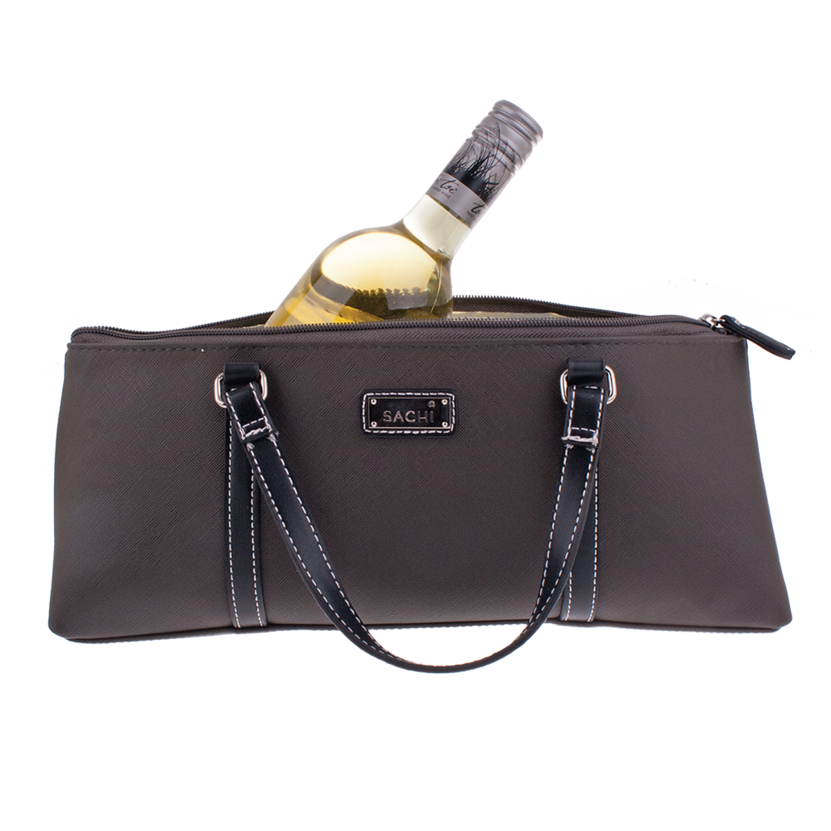 SACHI INSULATED WINE PURSE -  CHARCOAL
