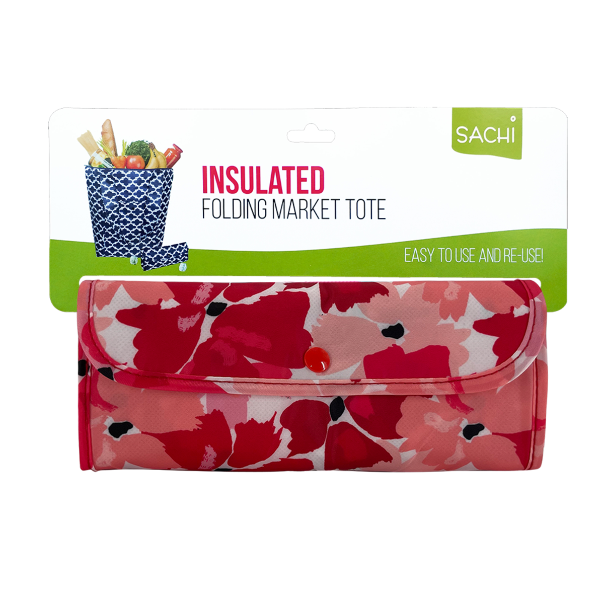 SACHI INSULATED MARKET TOTE RED POPPIES Coastal Kidswear