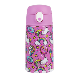 OASIS STAINLESS STEEL DOUBLE WALL INSULATED KID'S DRINK BOTTLE W/ SIPPER 400ML - Unicorn