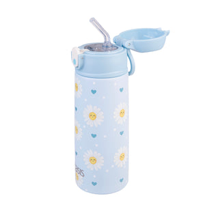 OASIS STAINLESS STEEL DOUBLE WALL INSULATED KID'S DRINK BOTTLE W/ SIPPER 550ML - Daydream Daisies